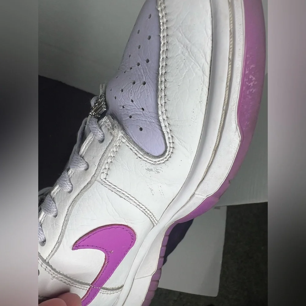 Nike Low Dunks White and Pink/purple Sneakers - Picture 11 of 13